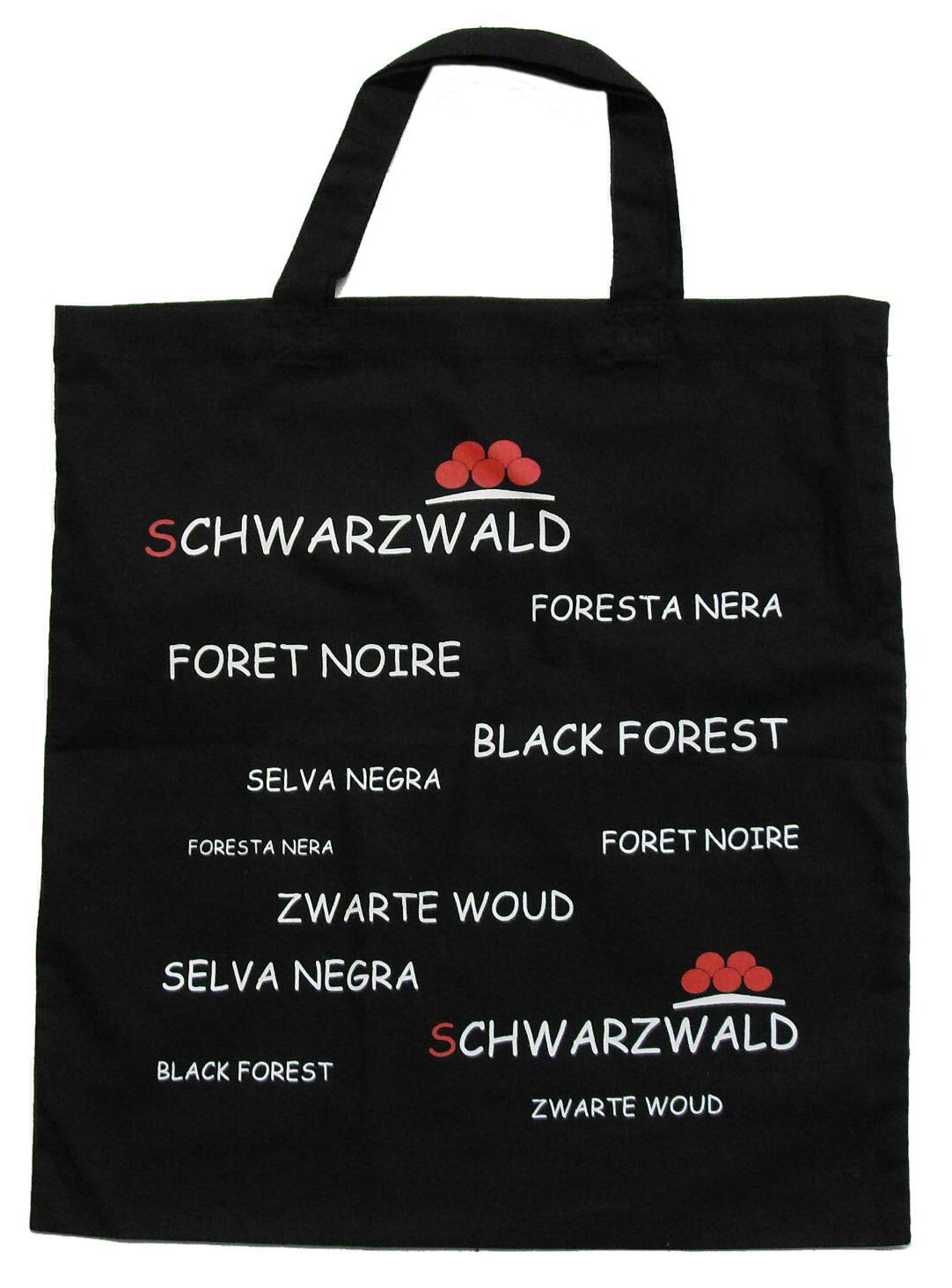 Stofftasche schwarz mit Schwarzwald Schriften